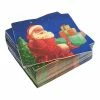 Blue Panda Santa Claus Blue Paper Napkins For Christmas Party (6.5 X 6.5 Inches, 100 Pack)