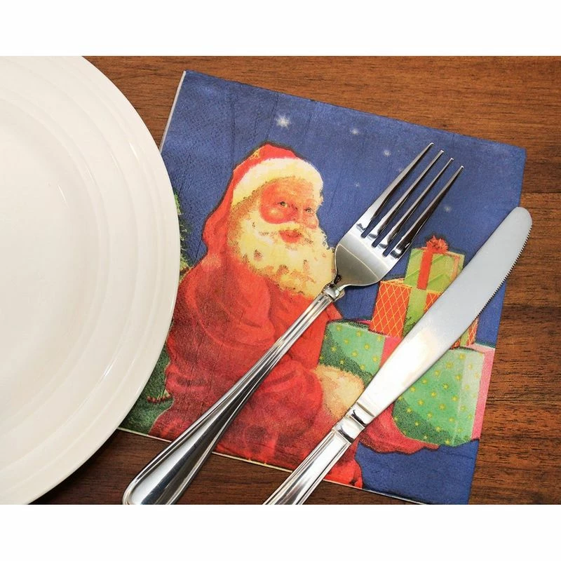 Blue Panda Santa Claus Blue Paper Napkins For Christmas Party (6.5 X 6.5 Inches, 100 Pack) 5 Blue Panda Santa Claus Blue Paper Napkins For Christmas Party (6.5 X 6.5 Inches, 100 Pack)