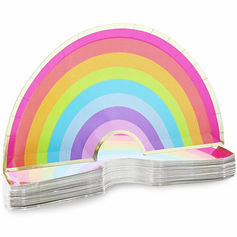 Blue Panda Unicorn Party Supplies, Rainbow Plates (10 X 5.5 In, 48-Pack) 5 Blue Panda Unicorn Party Supplies, Rainbow Plates (10 X 5.5 In, 48-Pack)