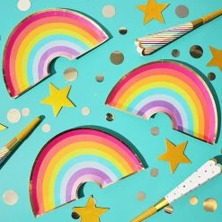 Blue Panda Unicorn Party Supplies, Rainbow Plates (10 X 5.5 In, 48-Pack) 10 Blue Panda Unicorn Party Supplies, Rainbow Plates (10 X 5.5 In, 48-Pack)