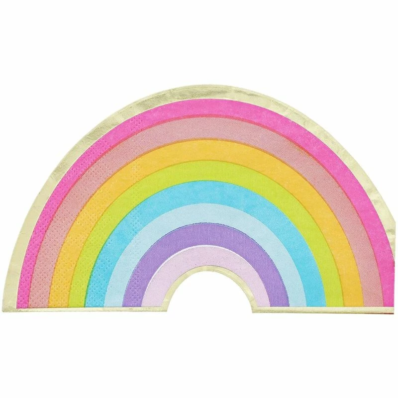 Blue Panda Rainbow Paper Napkins With Gold Foil For Birthday Party (6.5 X 3.75 In, 50 Pack) 3 Blue Panda Rainbow Paper Napkins With Gold Foil For Birthday Party (6.5 X 3.75 In, 50 Pack)