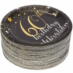 Blue Panda 60th Birthday Plates (7 In, 80-Pack) 9 Blue Panda 60th Birthday Plates (7 In, 80-Pack)