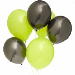 Blue Panda Black And Lime Green Latex Party Balloons (12 In, 50 Pack)