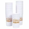 Blue Panda Birthday Squad Plastic Party Cups, 16 Oz White Tumblers (3 X 5.1 X 3 In, 16-Pk) Special Occasions 2 Blue Panda Birthday Squad Plastic Party Cups, 16 Oz White Tumblers (3 X 5.1 X 3 In, 16-Pk) Special Occasions