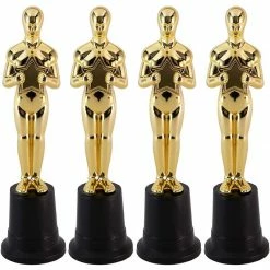 Sports Blue Panda Gold 9 Inch Award Party Ceremony Trophy (4 Pack)