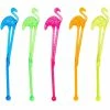 Blue Panda Tropical Flamingo 6 Inch Cocktail Drink Stirrer Sticks (100 Count)