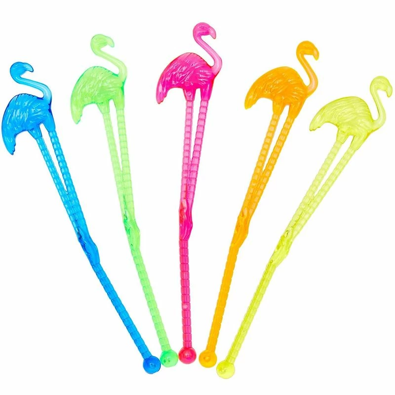 Blue Panda Tropical Flamingo 6 Inch Cocktail Drink Stirrer Sticks (100 Count) 5 Blue Panda Tropical Flamingo 6 Inch Cocktail Drink Stirrer Sticks (100 Count)