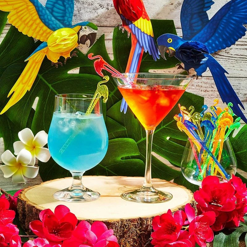 Blue Panda Tropical Flamingo 6 Inch Cocktail Drink Stirrer Sticks (100 Count) 6 Blue Panda Tropical Flamingo 6 Inch Cocktail Drink Stirrer Sticks (100 Count)