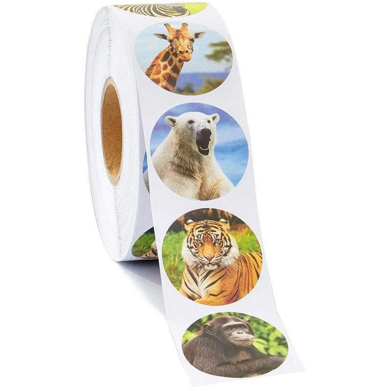 Blue Panda Zoo Animal Stickers, Sticker Roll (1.5 In, 1000 Pieces) Animals And Safari 7 Blue Panda Zoo Animal Stickers, Sticker Roll (1.5 In, 1000 Pieces) Animals And Safari