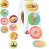 Blue Panda Kids Birthday Ice Cream Stickers, Sticker Roll (1.5 In, 1000 Pieces)