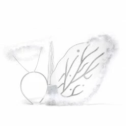 Blue Panda Halo Headband & Wings, Angel Halloween Costume Accessories For Kids (2 Pieces)