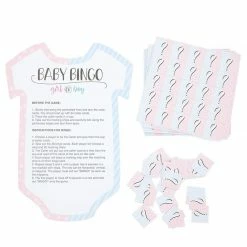 Special Occasions Blue Panda Gender Reveal Party Games, Baby Bingo For 36 Guests