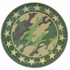 Blue Panda Camouflage Dinnerware Set And Party Supplies (144 Pieces, Serves 24) 12 Blue Panda Camouflage Dinnerware Set And Party Supplies (144 Pieces, Serves 24)