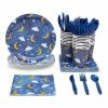 Special Occasions Blue Panda Twinkle Little Star Baby Shower Theme Party Pack (Serves 24) Paper Plates, Napkins, Cups & Cutlery