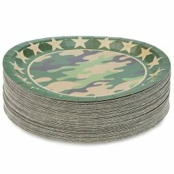 Blue Panda Camo Party Plates (80 Count) 9 Inches 11 Blue Panda Camo Party Plates (80 Count) 9 Inches