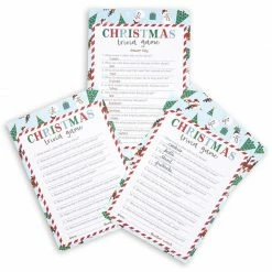 Blue Panda Merry Christmas Trivia Game Set For Holiday Parties (5 X 7 In, 50 Cards)