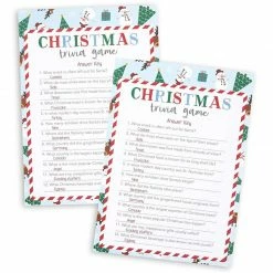 Blue Panda Merry Christmas Trivia Game Set For Holiday Parties (5 X 7 In, 50 Cards) 11 Blue Panda Merry Christmas Trivia Game Set For Holiday Parties (5 X 7 In, 50 Cards)