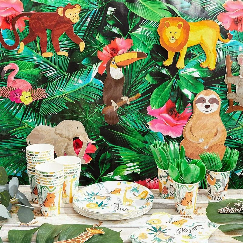 Blue Panda Jungle Animal Safari Paper Cutouts For Home And Party Decor (12-Count) Decorations 11 Blue Panda Jungle Animal Safari Paper Cutouts For Home And Party Decor (12-Count) Decorations