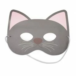 Blue Panda Cat Masks For Kids Kitten Party (Paper, 24 Pack)
