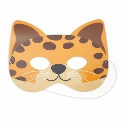 Blue Panda Cat Masks For Kids Kitten Party (Paper, 24 Pack)