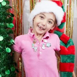 Blue Panda Christmas Enamel Pins Set, Holiday Lapel Pin (6 Designs, 24 Pieces)