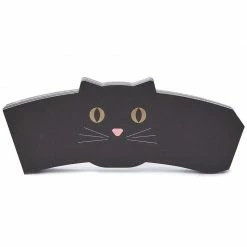 Blue Panda Black Cat Party Cups And Die-Cut Cat Sleeves For Halloween (50 Pack, 9 Oz)