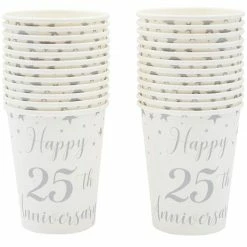 Dinnerware Sets Blue Panda 25th Anniversary Party Supplies (Serves 24, 146 Pieces In Total)