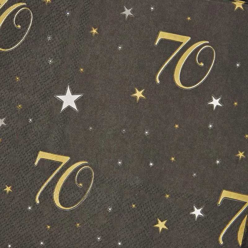 Blue Panda 70th Birthday Party Decorations, Paper Napkins (6.5 X 6.5 In, Black, 100 Pack) 5 Blue Panda 70th Birthday Party Decorations, Paper Napkins (6.5 X 6.5 In, Black, 100 Pack)