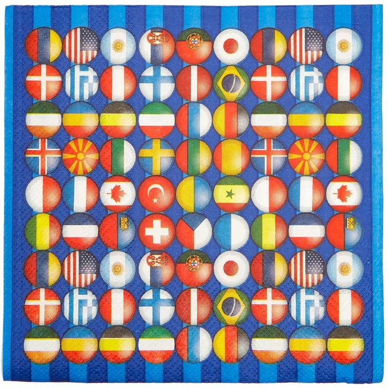 Blue Panda Flag Paper Napkins For International Party (6.5 X 6.5 In, 100 Pack) Special Occasions 5 Blue Panda Flag Paper Napkins For International Party (6.5 X 6.5 In, 100 Pack) Special Occasions