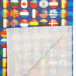 Blue Panda Flag Paper Napkins For International Party (6.5 X 6.5 In, 100 Pack) Special Occasions 11 Blue Panda Flag Paper Napkins For International Party (6.5 X 6.5 In, 100 Pack) Special Occasions