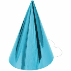 Blue Panda Cone Party Hats, Metallic Foil (4.8 X 6.8 In, 50-Pack) Decorations