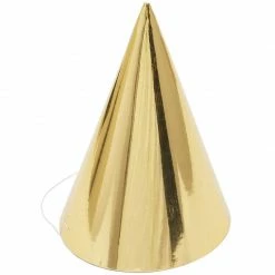 Blue Panda Cone Party Hats, Metallic Foil (4.8 X 6.8 In, 50-Pack) Decorations