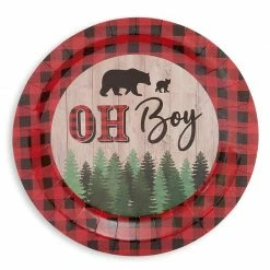 Blue Panda Oh Boy Lumberjack Buffalo Plaid Baby Shower Party Paper Plates 9 Inch (80 Pack) Special Occasions 9 Blue Panda Oh Boy Lumberjack Buffalo Plaid Baby Shower Party Paper Plates 9 Inch (80 Pack) Special Occasions