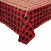 Blue Panda Tablecloths 3 Pack Buffalo Plaid Plastic Table Cover (54 X 108 In)