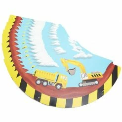 Blue Panda Special Occasions Construction Truck Birthday Party Cone Hats (5 X 7 In, 24 Pack) Blue