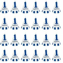 Blue Panda 1st Birthday Party Cone Hats (5 X 7 In, 24 Pack) Blue 10 Blue Panda 1st Birthday Party Cone Hats (5 X 7 In, 24 Pack) Blue