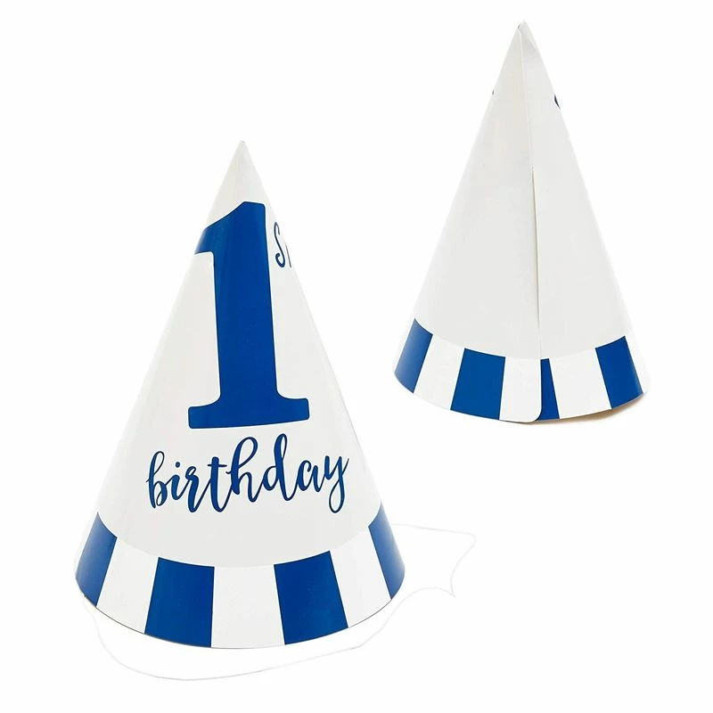 Blue Panda 1st Birthday Party Cone Hats (5 X 7 In, 24 Pack) Blue 6 Blue Panda 1st Birthday Party Cone Hats (5 X 7 In, 24 Pack) Blue