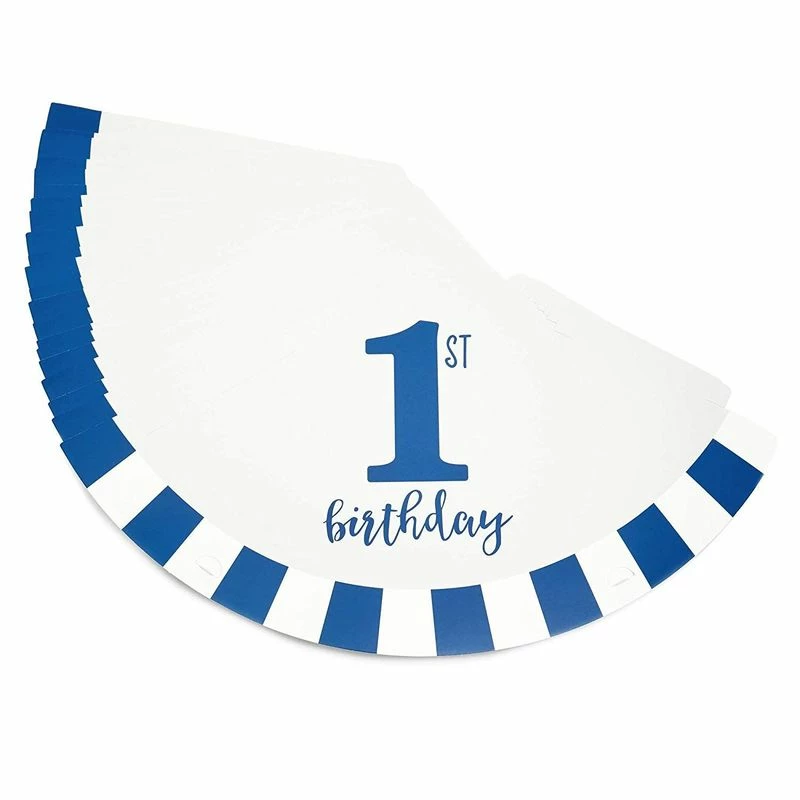 Blue Panda 1st Birthday Party Cone Hats (5 X 7 In, 24 Pack) Blue 8 Blue Panda 1st Birthday Party Cone Hats (5 X 7 In, 24 Pack) Blue