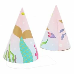 Blue Panda Mermaid Party Hats For Girl's Birthday Party (24 Pack) Special Occasions 11 Blue Panda Mermaid Party Hats For Girl's Birthday Party (24 Pack) Special Occasions