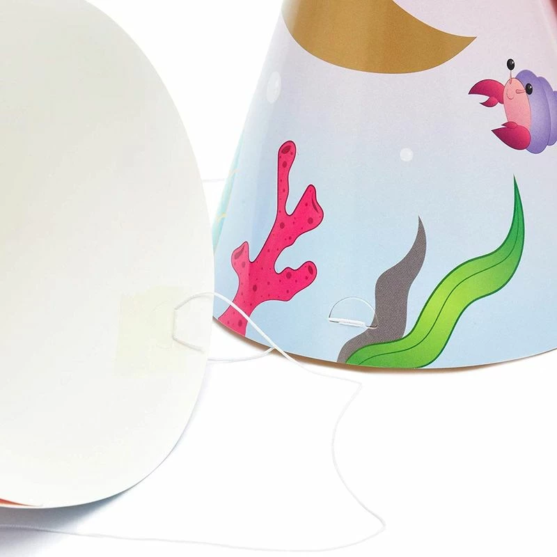 Blue Panda Mermaid Party Hats For Girl's Birthday Party (24 Pack) Special Occasions 7 Blue Panda Mermaid Party Hats For Girl's Birthday Party (24 Pack) Special Occasions