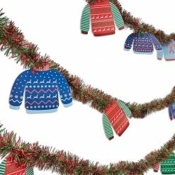 Blue Panda Ugly Sweater Holiday Garland For Christmas Party (26 Feet)