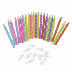 Blue Panda Magic Relighting Birthday Cake Candles With Holders (144 Pack) 12 Blue Panda Magic Relighting Birthday Cake Candles With Holders (144 Pack)