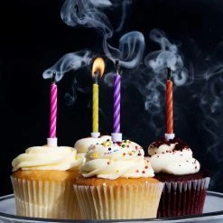 Blue Panda Magic Relighting Birthday Cake Candles With Holders (144 Pack) 14 Blue Panda Magic Relighting Birthday Cake Candles With Holders (144 Pack)