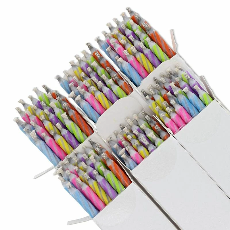 Blue Panda Magic Relighting Birthday Cake Candles With Holders (144 Pack) 10 Blue Panda Magic Relighting Birthday Cake Candles With Holders (144 Pack)