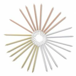 Blue Panda Metallic Long Birthday Candles For Cake With Holders (5 In, 48 Pack) 8 Blue Panda Metallic Long Birthday Candles For Cake With Holders (5 In, 48 Pack)