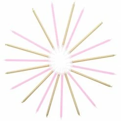 Blue Panda 48 Pack Tall Birthday Cake Candles With Holders - 5 Inches