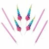 Blue Panda Rainbow Unicorn Birthday Cake Candles With Holders (28 Pack) 1 Blue Panda Rainbow Unicorn Birthday Cake Candles With Holders (28 Pack)