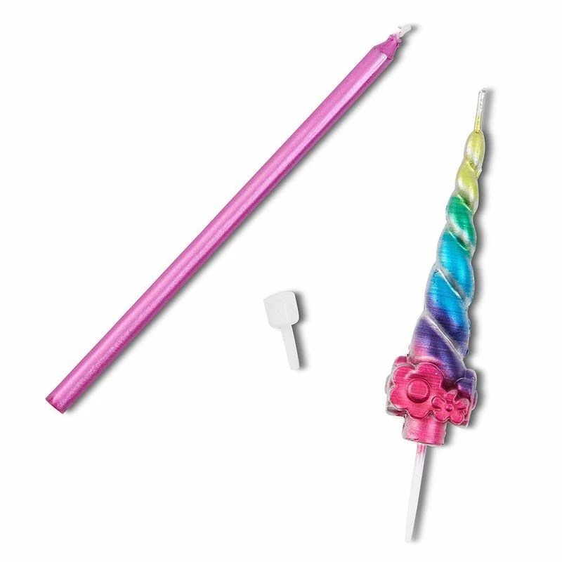 Blue Panda Rainbow Unicorn Birthday Cake Candles With Holders (28 Pack) 4 Blue Panda Rainbow Unicorn Birthday Cake Candles With Holders (28 Pack)