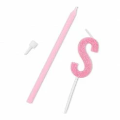 Blue Panda Sixteen Pink Birthday Cake Candles With Holders (31 Pack)