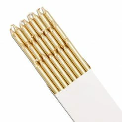 Blue Panda Gold Forty 40th Birthday Cake Candles With Holders (29 Pack)